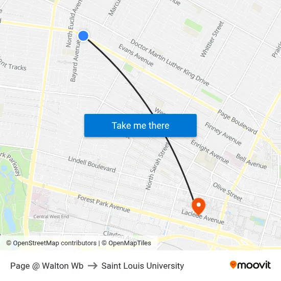 Page @ Walton Wb to Saint Louis University map
