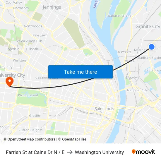 Farrish St at Caine Dr  N / E to Washington University map