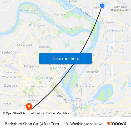 Berkshire Shop Ctr (After Turn) N / E to Washington University map