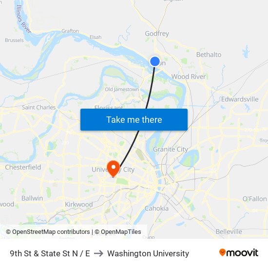 9th St & State St N / E to Washington University map