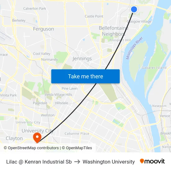 Lilac @ Kenran Industrial Sb to Washington University map