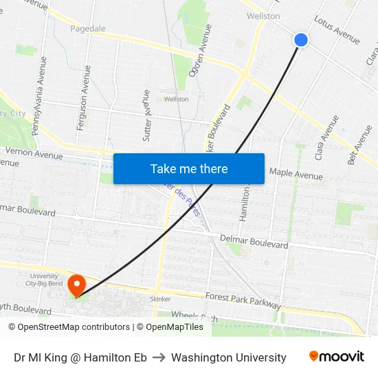 Dr Ml King @ Hamilton Eb to Washington University map