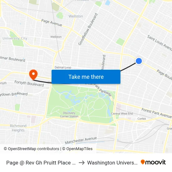 Page @ Rev Gh Pruitt Place Eb to Washington University map