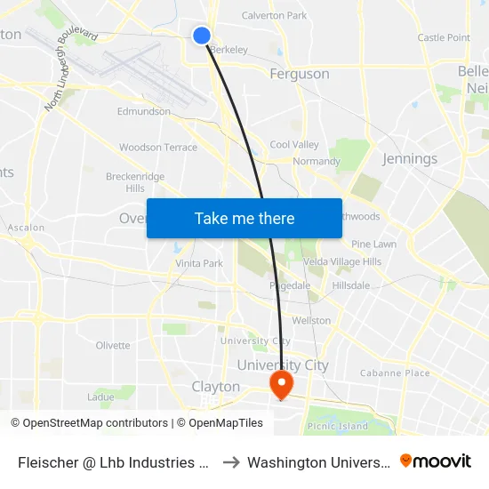 Fleischer @ Lhb Industries Wb to Washington University map