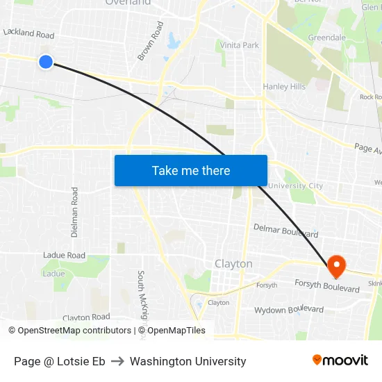 Page @ Lotsie Eb to Washington University map