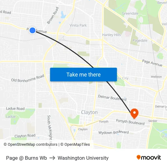 Page @ Burns Wb to Washington University map