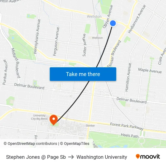 Stephen Jones @ Page Sb to Washington University map