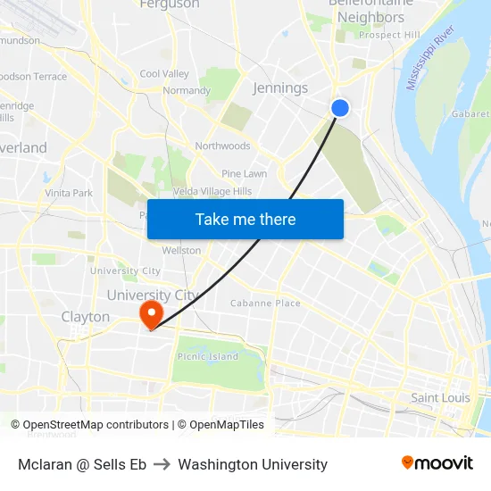 Mclaran @ Sells Eb to Washington University map