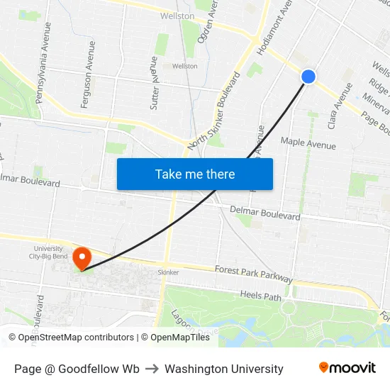 Page @ Goodfellow Wb to Washington University map