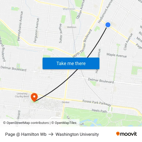 Page @ Hamilton Wb to Washington University map