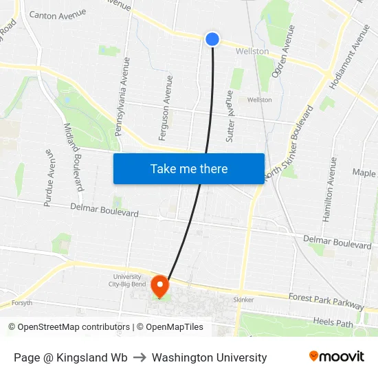 Page @ Kingsland Wb to Washington University map