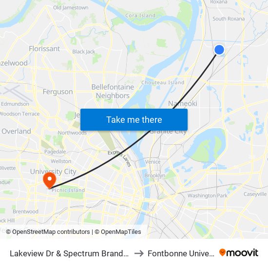 Lakeview Dr & Spectrum Brands N / E to Fontbonne University map