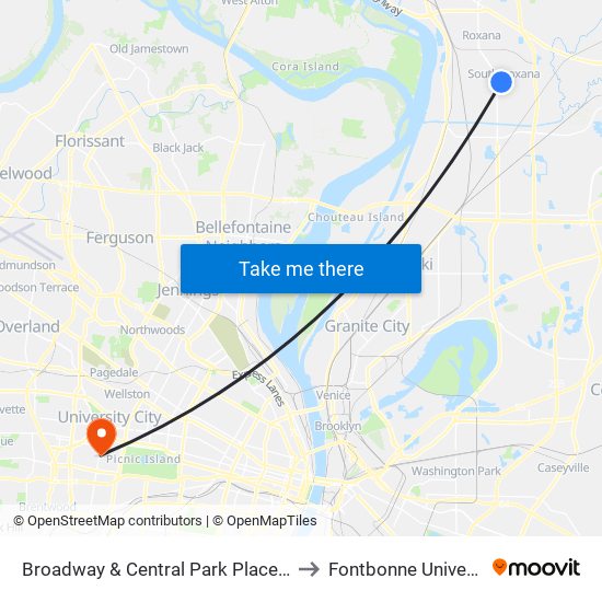 Broadway & Central Park Place N / E to Fontbonne University map