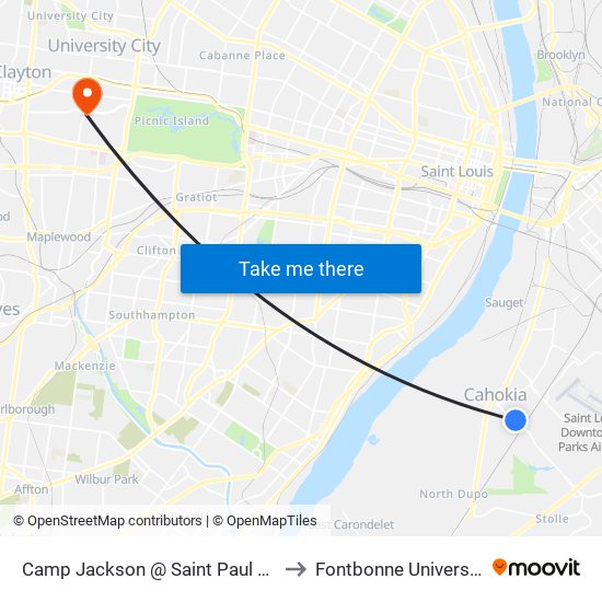 Camp Jackson @ Saint Paul Wb to Fontbonne University map