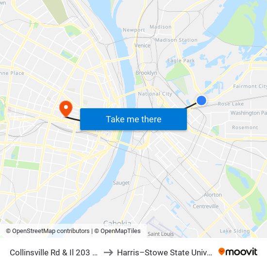 Collinsville Rd & Il 203 S / W to Harris–Stowe State University map