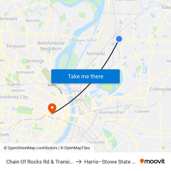 Chain Of Rocks Rd & Transit Way N / E to Harris–Stowe State University map