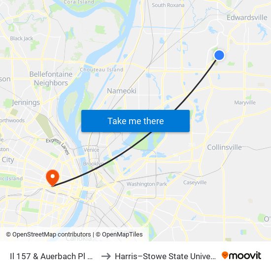 Il 157 & Auerbach Pl N / E to Harris–Stowe State University map