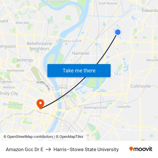 Amazon Gcc Dr E to Harris–Stowe State University map