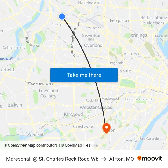 Mareschall @ St. Charles Rock Road Wb to Affton, MO map