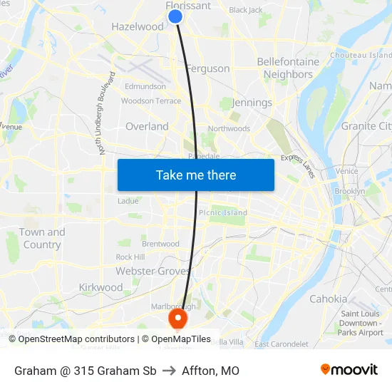 Graham @ 315 Graham Sb to Affton, MO map