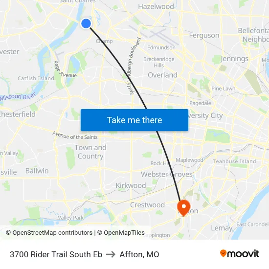 3700 Rider Trail South Eb to Affton, MO map