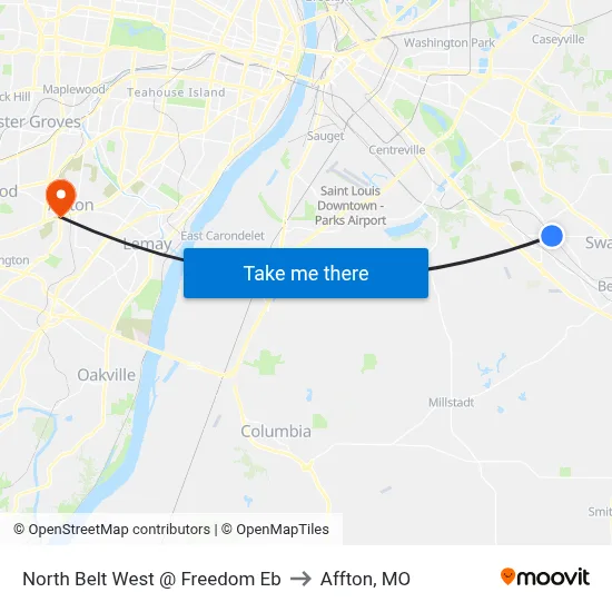 North Belt West @ Freedom Eb to Affton, MO map