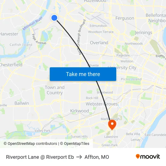 Riverport Lane @ Riverport Eb to Affton, MO map