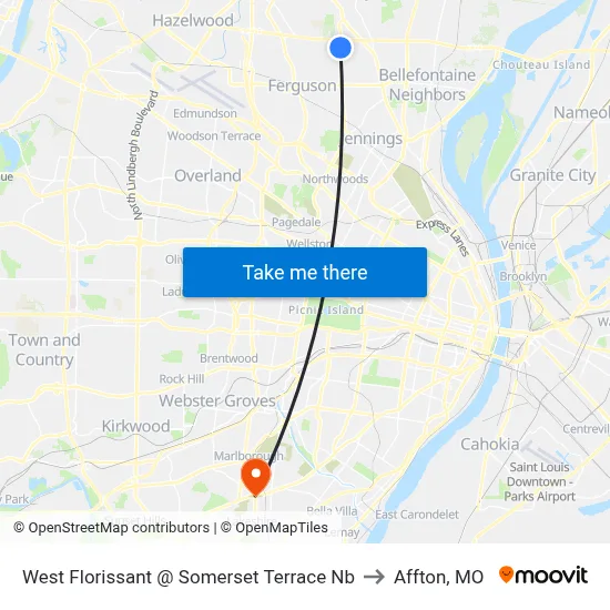 West Florissant @ Somerset Terrace Nb to Affton, MO map