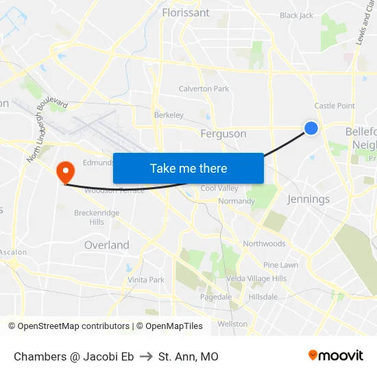 Chambers @ Jacobi Eb to St. Ann, MO map