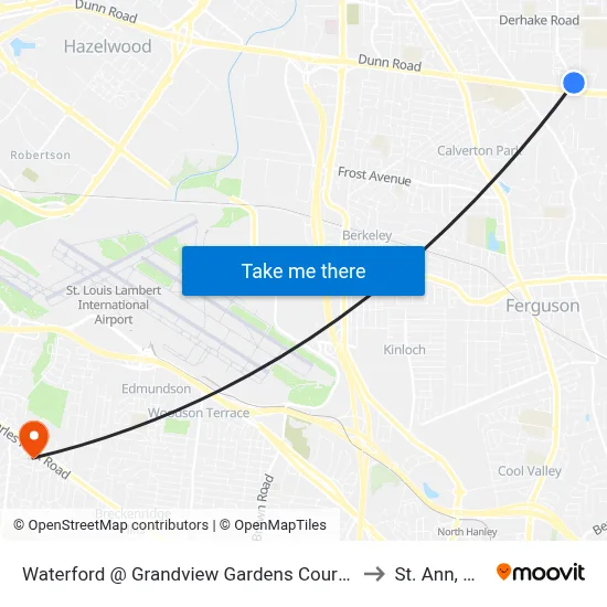Waterford @ Grandview Gardens Court Sb to St. Ann, MO map
