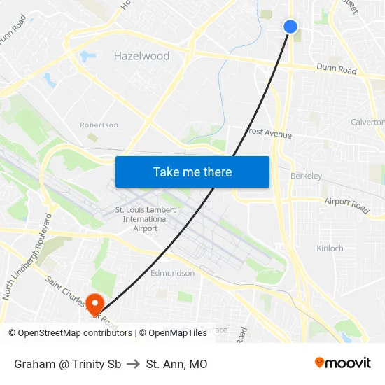 Graham @ Trinity Sb to St. Ann, MO map