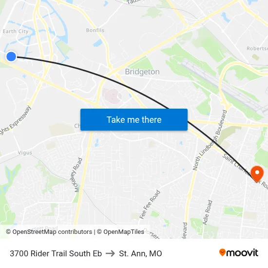3700 Rider Trail South Eb to St. Ann, MO map