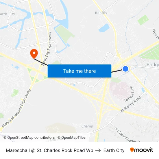 Mareschall @ St. Charles Rock Road Wb to Earth City map