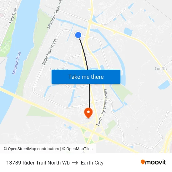13789 Rider Trail North Wb to Earth City map