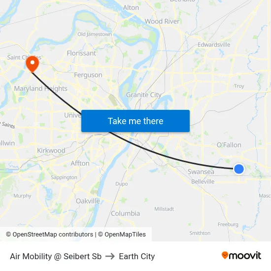 Air Mobility @ Seibert Sb to Earth City map