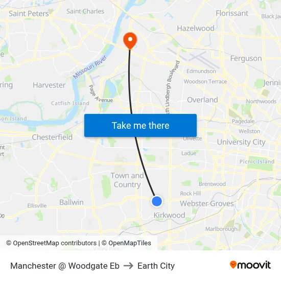 Manchester @ Woodgate Eb to Earth City map