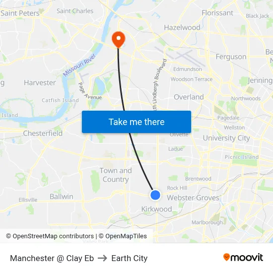 Manchester @ Clay Eb to Earth City map