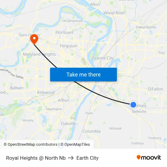 Royal Heights @ North Nb to Earth City map