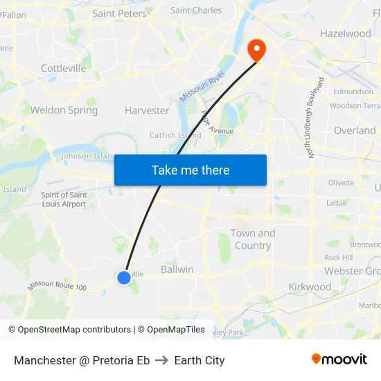 Manchester @ Pretoria Eb to Earth City map
