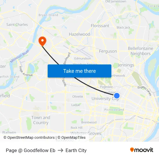 Page @ Goodfellow Eb to Earth City map