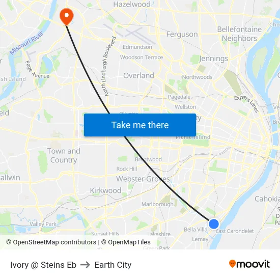 Ivory @ Steins Eb to Earth City map