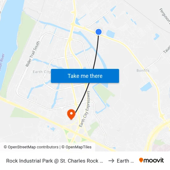 Rock Industrial Park @ St. Charles Rock Road Nb to Earth City map