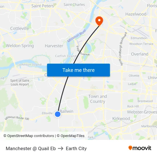 Manchester @ Quail Eb to Earth City map