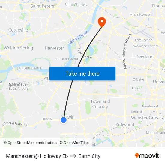 Manchester @ Holloway Eb to Earth City map