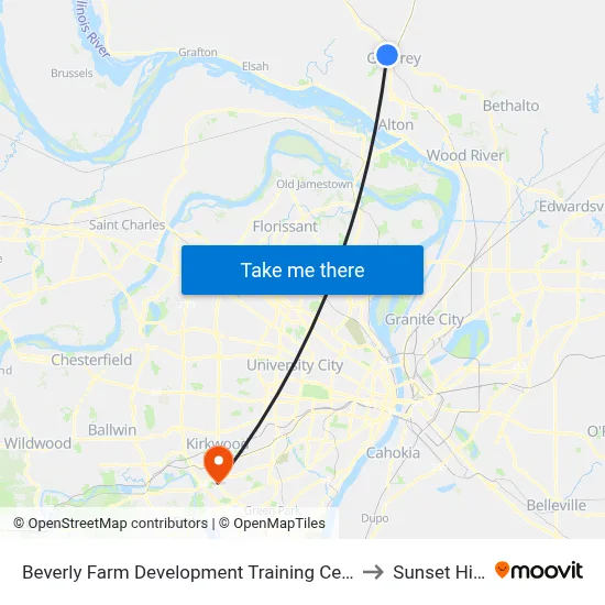 Beverly Farm Development Training Center to Sunset Hills map