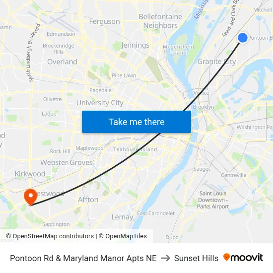 Pontoon Rd & Maryland Manor Apts NE to Sunset Hills map