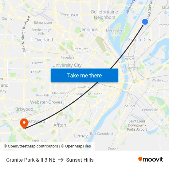 Granite Park & Il 3 NE to Sunset Hills map
