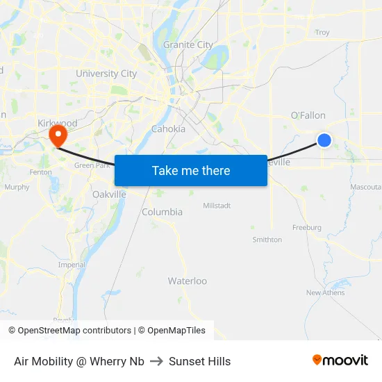 Air Mobility @ Wherry Nb to Sunset Hills map