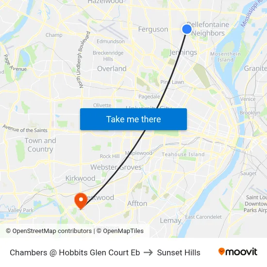 Chambers @ Hobbits Glen Court Eb to Sunset Hills map