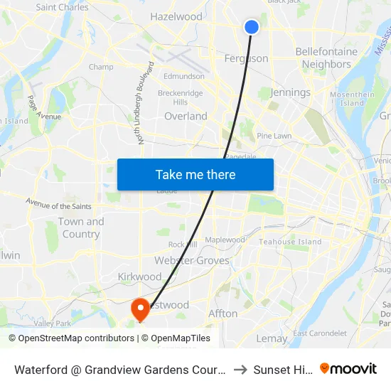 Waterford @ Grandview Gardens Court Sb to Sunset Hills map